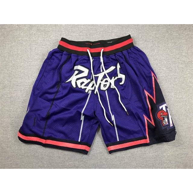 Mcgee'S Raptors Retro Embroidered Zipper Pocket Shorts Basketball Embroidered Shorts
