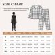 thumbnail image 4 of Balery Gray Checkboard Conjunto de Pijama con Estampado para Mujer, Conjunto de Dos Piezas con Manga Larga, Ropa de Dormir Suave con Bolsillos, Pijamas Cómodos-Medium, 4 of 7