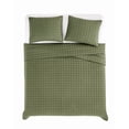 thumbnail image 5 of Brooklyn Loom Essential 100% Cotton Washed Softness 3-Piece Full/Queen Quilt Set in Green, Solid Color, OEKO-TEX Certified, 5 of 10