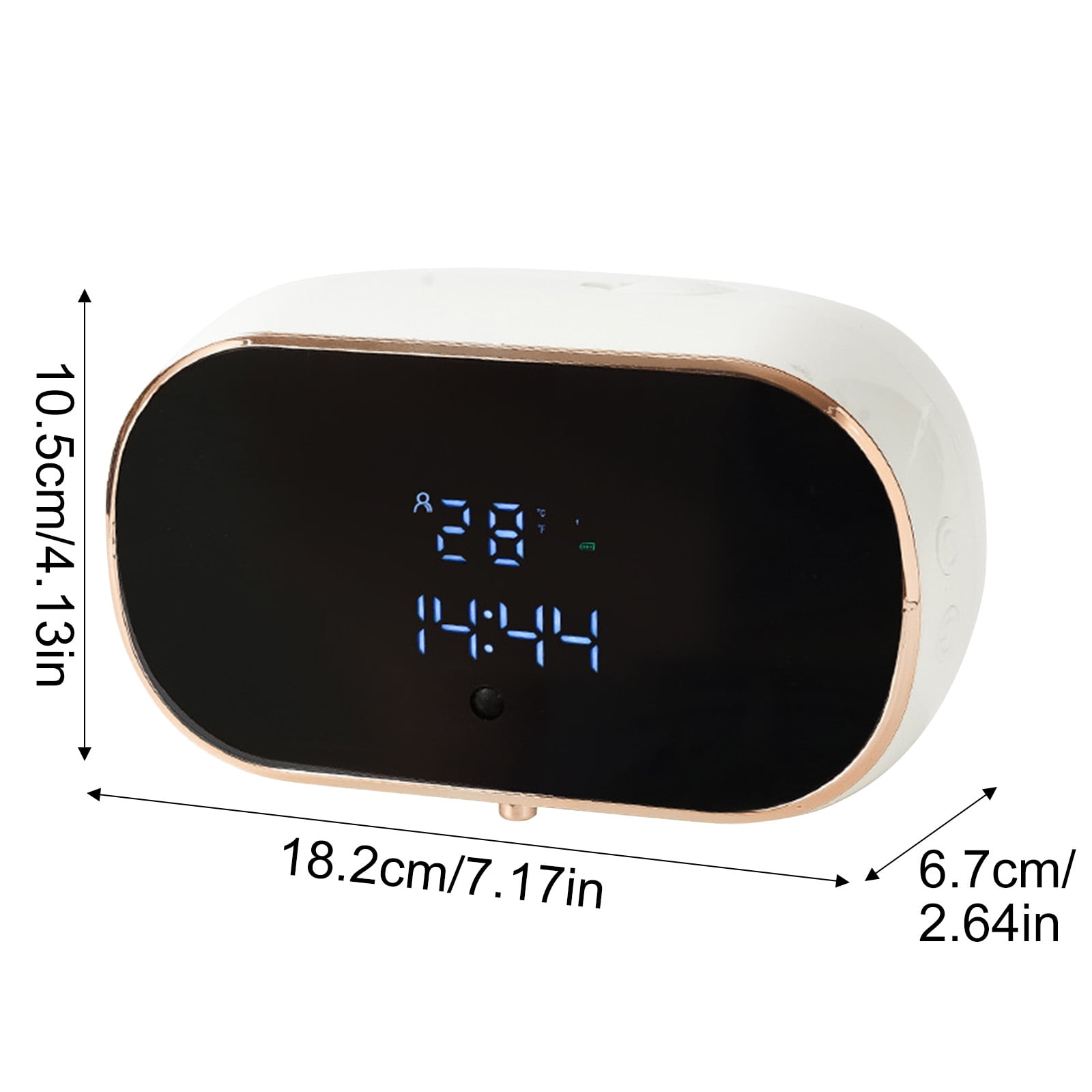 Automatic Touchless Soap Dispenser Wall Mounted Rechargeable Foam Machine with Digital Temperature Display for Bathroom and Kitchen Hands Free Hand Washer White