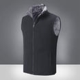 thumbnail image 2 of Otoño de los hombres Chaleco de lana chaqueta de invierno Casual Chaleco de felpa forro cortavientos abrigo térmico senderismo Camping esquí Chaleco 5XL, 2 of 4