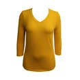 thumbnail image 1 of Playera George Talla EG Cuello V Lisa Mostaza, 1 of 3