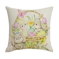 thumbnail image 2 of Bjutir Easter Bunny Pillow Cover Bedroom Sofa Headboard Pillow Cover Linen Pillow Cover, 2 of 5