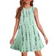 thumbnail image 3 of Girls' Summer Dress Kids 2025 Sleeveless A-Line Summer Dress with Print Casual Loose Fit for Beach and Daily Wear ,Sie:120, 3 of 7