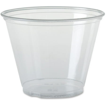 - Solo, DCCTP9R, Ultra-clear Squat Cups, 1000 / Carton, Clear, 9 fl oz