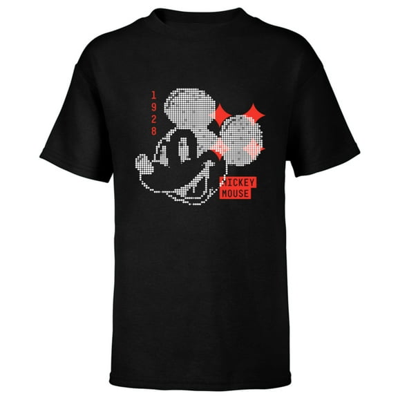 Disney Mickey Mouse 1928 Digital - Short Sleeve T-Shirt for Kids - Customized-Black