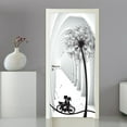 thumbnail image 2 of Autocollant de Porte 77x200cm Effet Trompe L'il Papier Peint 3D (Style 1), 2 of 5