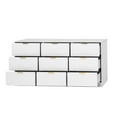 thumbnail image 5 of Tcbosik Dresser for Bedroom with 9 Drawers, 63" Wide Modern Chest of Drawers, Clothes Storage Organizer for Living Room, Hallway, Closet, White, 5 of 10