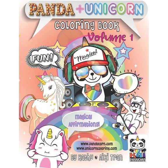 Kai Panducorn Series: The Magical Advent Panda & Unicorn Coloring Book: Volume 1, (Paperback)
