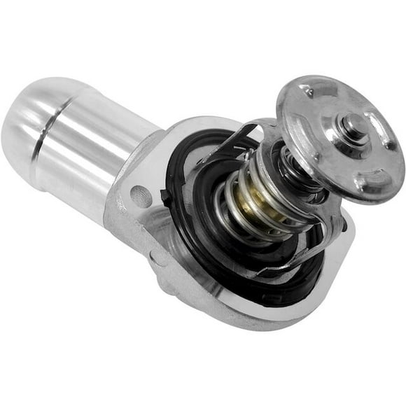 Engine Coolant Thermostat Housing Assembly - Compatible with 2001 - 2003, 2005 - 2006 Chevy Silverado 1500 HD 6.0L V8 2002