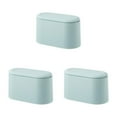 thumbnail image 1 of Ruiboury Portable And Versatile Trash Bin Lightweight For Any Occasion Plastic Portable Table Waste Dustbin Plastic Desktop light blue 3Set, 1 of 6