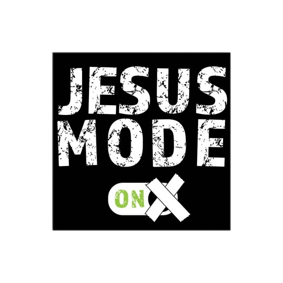 His Mode On Black Script Cross 12 x 12 Wood Wall Sign Plaque