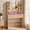 Oak, variant on Small Makeup Vanity with Mirror and Lights, Tempered Glass Top, LED Mirror, Lukstr Black Vanity Desk with Smart RGB drawer with APP+remote, 6000+ Colors, Music Pulse