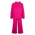 thumbnail image 6 of Womens Fashion Hoodie and Sweatpant Sets for Women Lounge Sports Jogging Outfits Fall Winter Loose Sweatsuits (S, Hot Pink), 6 of 6