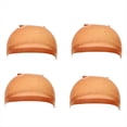 thumbnail image 3 of HD Wig Cap Stocking Cap Transparent Wig Cap Thin Nylon Cap Multifunctional Convenient Head Covers,Brown 4 Pcs, 3 of 8