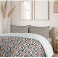 thumbnail image 6 of Ambesonne Black Duvet Cover Set, Abstract Retro Spirals, 2-Calking, Charcoal Grey Orange, 6 of 6