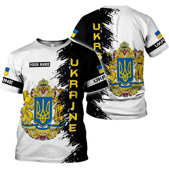 Personalized Name Ukraine Shirt 3D, Ukraine Tshirt Unisex for Men and Women, Custom Ukrainian Tshirt S-5XL (T-shirt, S)