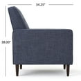 thumbnail image 6 of Mason Mid Century Modern Button Tufted Recliner, Light Gray Tweed Fabric and Dark Espresso, 6 of 12