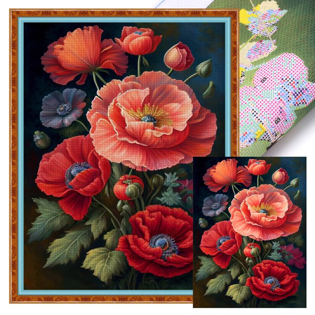 Hilo Algodón Ecológico Bordado Punto Cruz Con Y 11CT 40x55cm