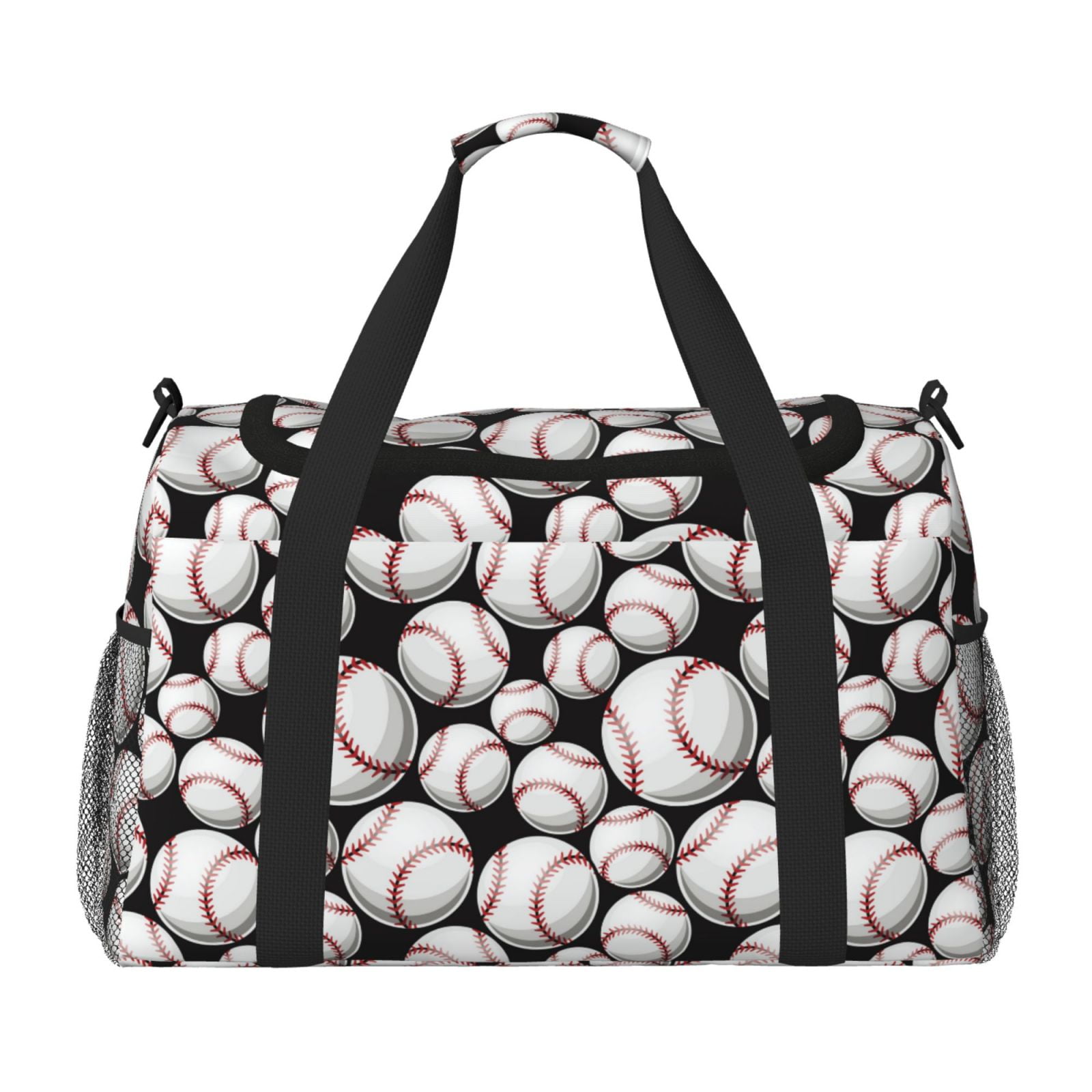 Horeoi Cute Baseball for Travel Duffle Bag with Adjustable Strap - Large Capacity Hand Carry for Gym Sports Outdoor