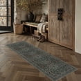 thumbnail image 2 of BERTHMEER 2'x6' Washable Runner Rugs for Hallway Bathroom Bedroom Entryway Kitchen Non Slip Vintage Oriental Traditional Distressed Indoor Runner Rugs,Deep Green, 2 of 4