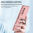 thumbnail image 5 of Allytech Cover for Samsung Galaxy Z Fold 3 Case with Ring Holder, Samsung Z Fold 3 Case, 360° Ring Holder Stand Magnetic All-Inclusive Protective Shell Case for Galaxy Z Fold3, Pink, 5 of 6