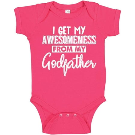 

I Get My Awesomeness From My Godfather Baby Bodysuit/Toddler T-Shirt Godfather Baby Clothes Gift