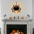 thumbnail image 4 of HHBEAUTY Lighted Halloween Hanging Spider, Halloween Decorations Indoor/Outdoor Black Hanging Spider with LED Lights Glow Waterproof for Yard Sign Window Wall Decor Indoor Clearance Decor, 4 of 6
