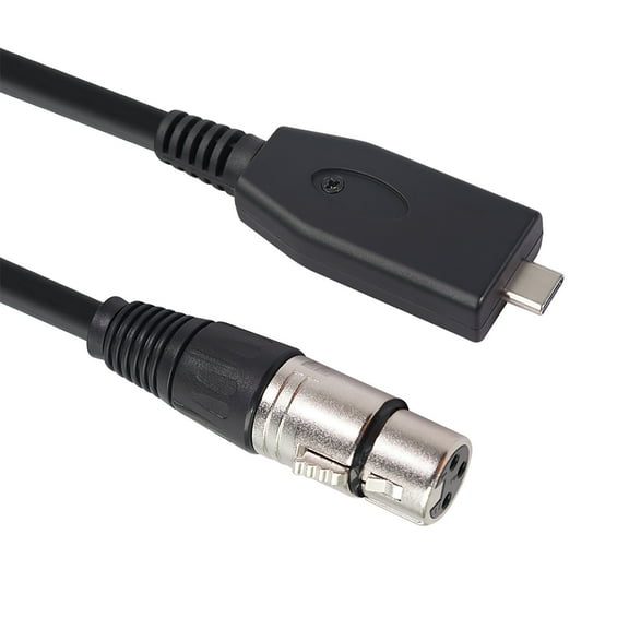 Latrodar Type-C to XLR Public to XLR Bus XLR Female Microphone Recording Line Sturdy as show 10x8.8 Inch Home Essentials