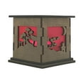 thumbnail image 2 of Japanese Scenery Light Box | 5 inch Colored Wooden Bedside Lamp | Cherry Blossom Lantern, 2 of 5