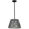 thumbnail image 2 of Meyda 142777 20 in. Peach Basket Pendant, Weathered Wicker Black Hardware, 2 of 4