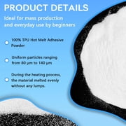 DTF Powder White - 500g/17.6 oz Digital Transfer Hot Melt Adhesive,Pre-treated transfer powder for all fabrics, DTF printing material,compatible with all DTF and DTG printers.