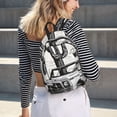 thumbnail image 5 of Lsque Vintage Cactus Pickup Pattern Canvas Daypack, Durable Backpack, High-quality Versatile Backpack,Vintage Compact Backpack-Small, 5 of 6