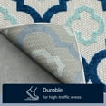 thumbnail image 3 of Well Woven Tangier 7'10" x 9'10" Indoor/Outdoor Moroccan Trellis Blue Area Rug, 3 of 10