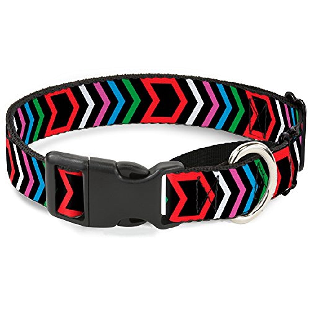 Buckle-Down Arrows Black Multi Color Martingale Dog Collar