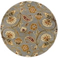 thumbnail image 3 of Impressions Transitional 5' Round Blue and Green Polypropylene Indoor Area Rug, 3 of 7