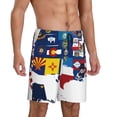 thumbnail image 2 of Fotbe The Map Of United States Pantalones Cortos de Pijama para Hombre, Ropa de Dormir, Pantalones de Pijama Cortos para Hombre-XX-Large, 2 of 6