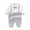 Light Gray, variant on larppty Newborn Baby Boy Gentleman Romper Tuxedo One-Piece Outfit with Bow Tie,Long Sleeve Formal Wear