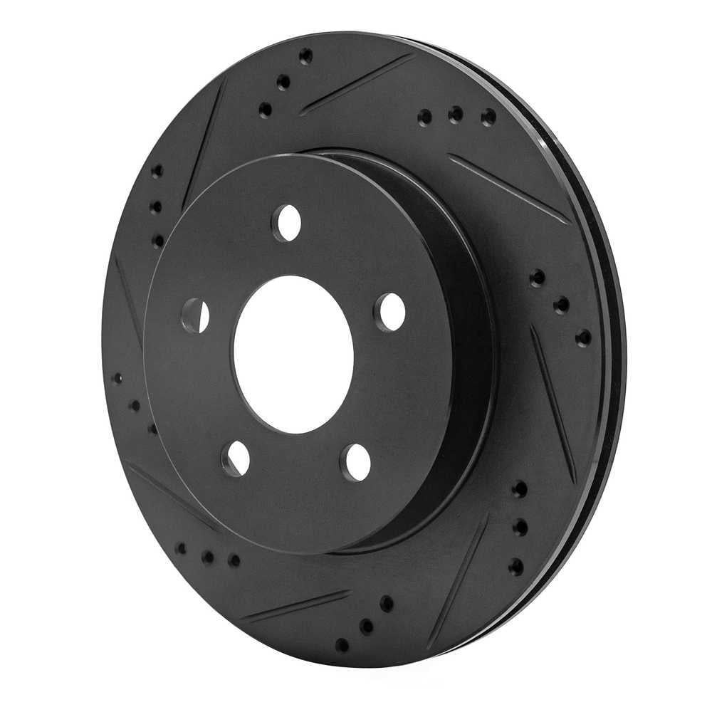 Dynamic Friction Company 633-47025L DFC Brake Rotor - Drilled And Slotted - Black
