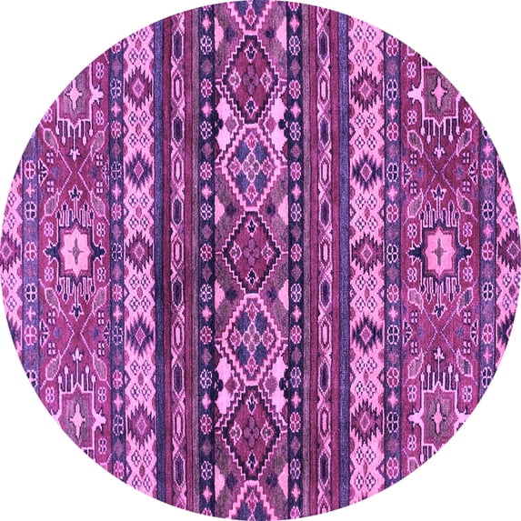 Ahgly Company Indoor Round Southwestern Purple Country Area Rugs, 8' Round