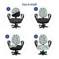thumbnail image 4 of Modern Office Chair Slipcover, Seamless Geometrical Rhombus Pointed Triangle Like in Doodle Style Pattern Image, Protective Stretch Decorative Fabric Cover, Standard Size, Multicolor, by Ambesonne, 4 of 5