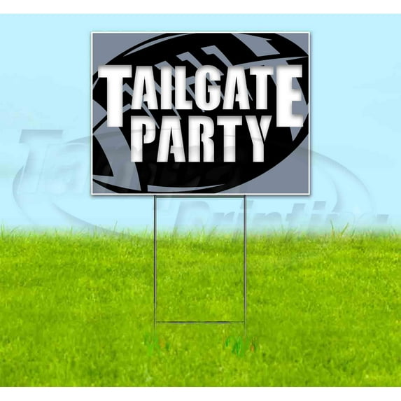 Tailgate Party Raiders (18" x 24") Yard Sign, Includes Metal Step Stake