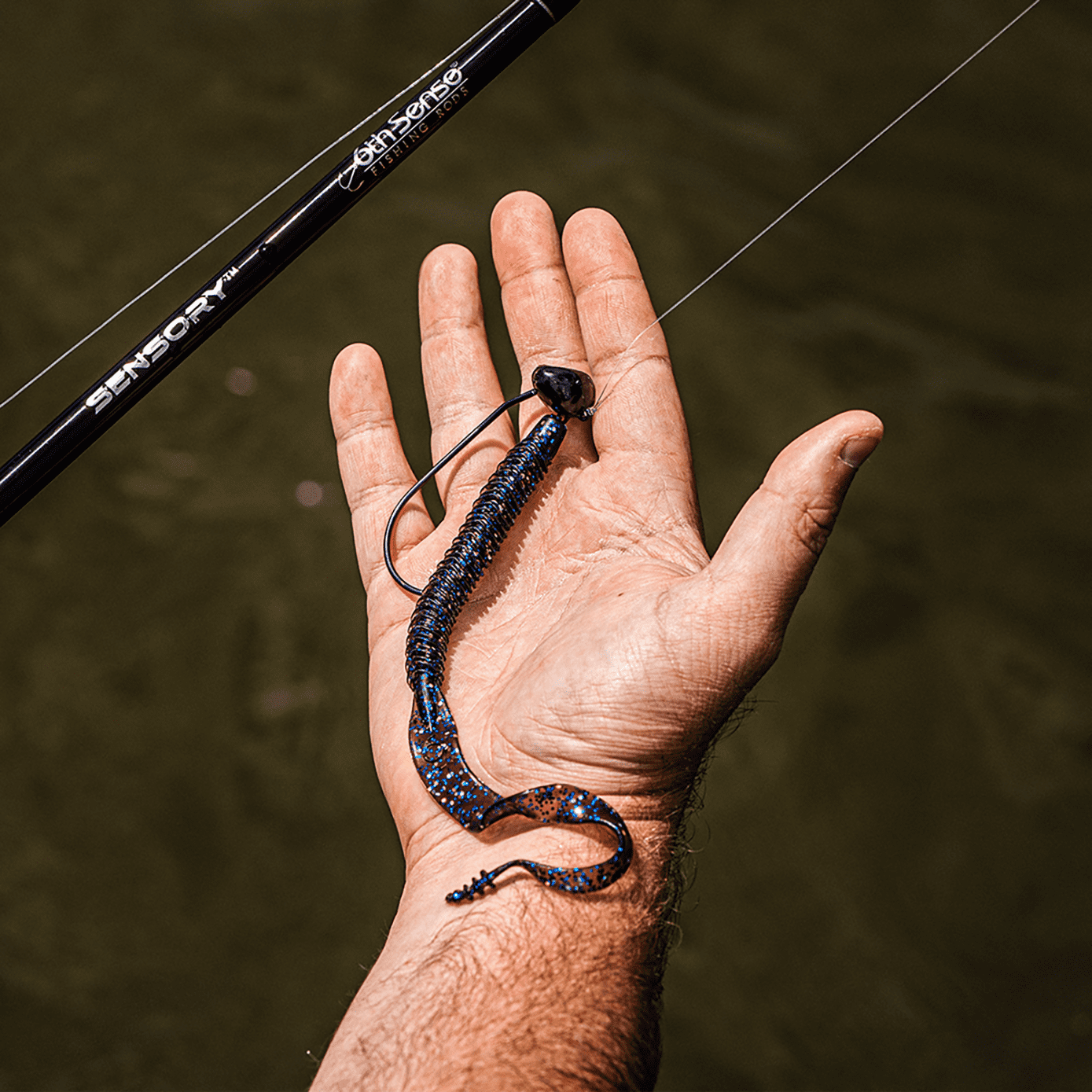 (2 pack) 6th Sense Boosa 9.6 in Ribbon Tail Worm, High–Action Soft Plastic Bass Bait