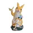 thumbnail image 3 of Estatua de Conejo Solar Diseño Realista Adorno de Jardín Resina Figura Iluminada Animal Adecuada para Decoración de Hogar Terraza Balcón Entrada Amarillo, 3 of 8