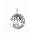 thumbnail image 4 of Jewelry Trends Sterling Silver Moon and Star Pentacle Pendant with Moonstone, 4 of 4