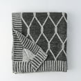 thumbnail image 5 of Battilo Grey Geometric Patterns Diamond Checked Knitted Throw, 50" x 60", 5 of 7