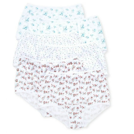 100% Printed Cotton Full Coverage Panty  6-Pack  by Teri Lingerie