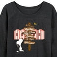 thumbnail image 3 of Peanuts - Summer Edition - Snoopy Looking for a Destination on Sign - Women's Lightweight French Terry Long Sleeve Shirt, 3 of 5