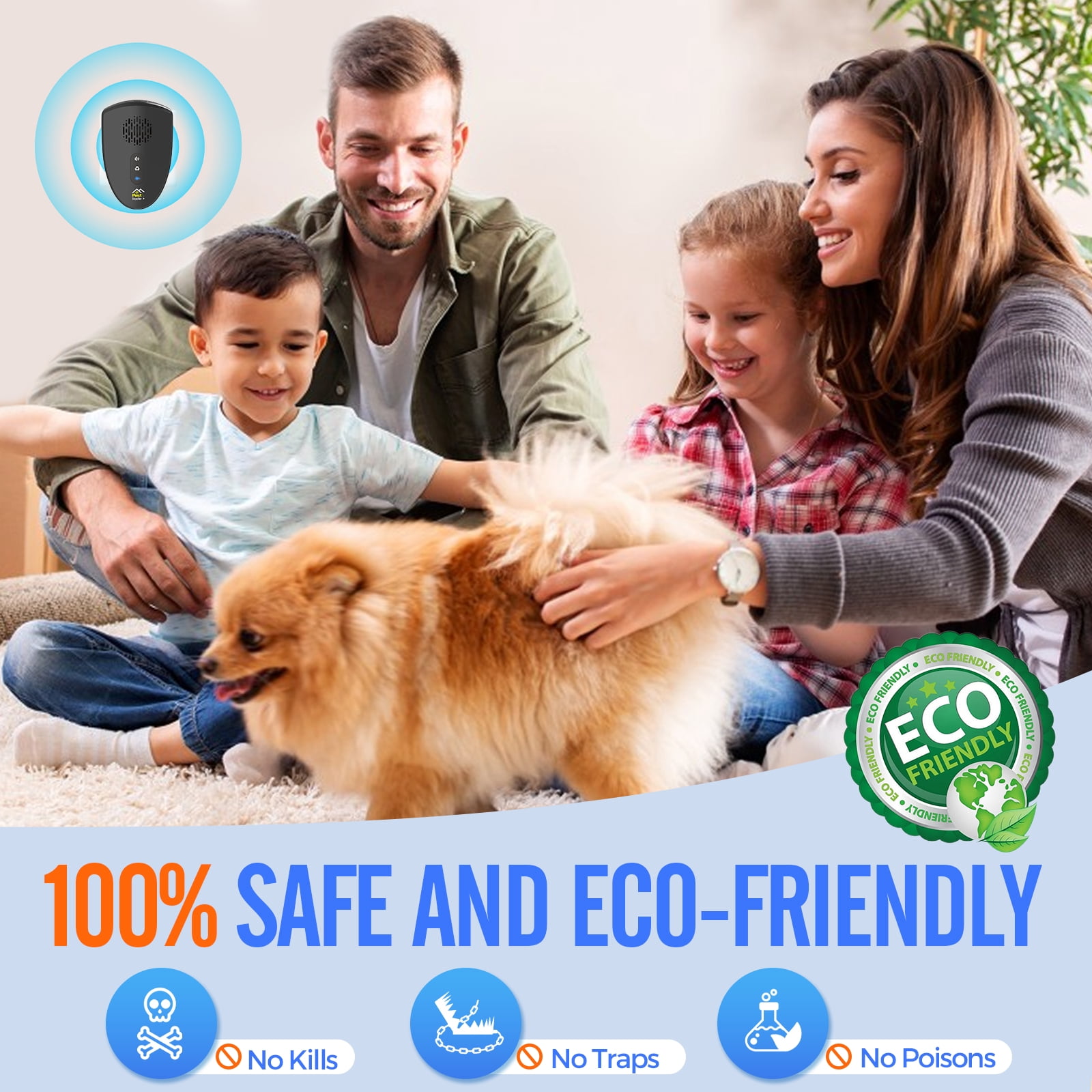 Ultrasonic Pest Repeller Indoor,6 Packs Mice Repellent For House,Silent  Insect Pest Repellent Ultrasonic Plug In With 3 Modes,Electronic Rodent Repellent Indoor Ultrasonic For Attic Garage Basement