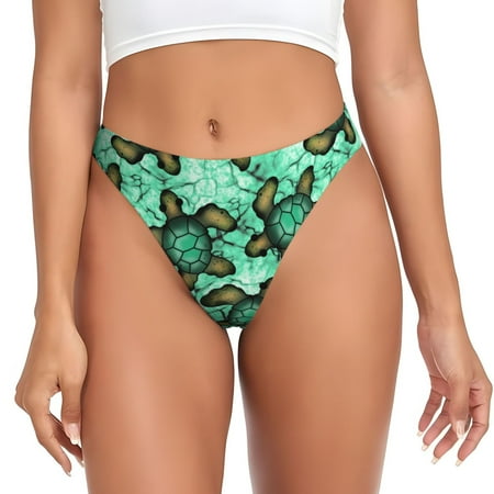 Sigee Sea Turtle for Women s G-String Panty  Low Rise  Soft Lace Perfect for Everyday Wear or Special Occasions-XX-Large